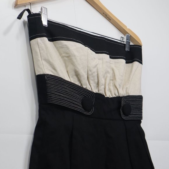 Charlotte Russe women Dress strapless Black /Tan Size M - Picture 4 of 9